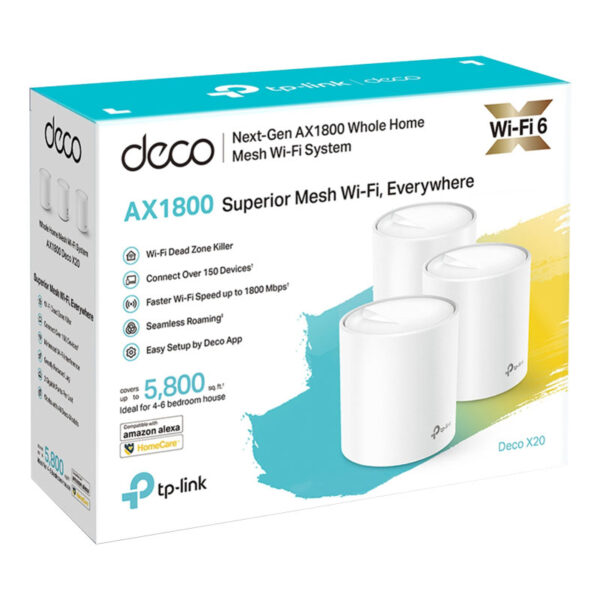 TP-Link Deco X20 - AX1800 Smart Home Mesh Wi-Fi (3-Pack) - Image 3